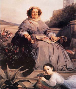 Madame Clicquot (1777–1866) z wnuczką  Anne de Mortemart-Rochechouart | obraz: L. Cogniet | Wikimedia Commons