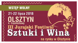 plakat Jurajski Festiwal Sztuki i Wina 2018