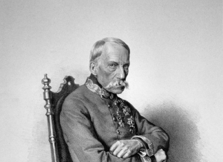 Jan Habsburg sportretowany krótko przed swoją śmiercią, 1859 r. | il. Peter Geymayer na podstawie Josefa Kriehubera / Wikipedia Commons