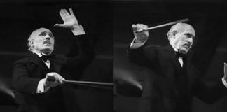 Toscanini w czasie dyrygowania orkiestrą