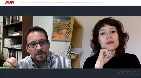 Karolina Rychter i Michał Bardel rozmawiają o <em>Mokrej robocie</em> podczas targów EnoExpo