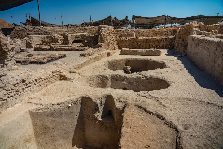 Na wykopaliskach odnaleziono pięć dużych pras produkujących około dwóch milionów litrów wina rocznie | fot. Yaniv Berman the Israel Antiquities Authority